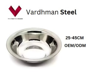 Venta de salida de fábrica Precio barato Venta al por mayor Cuenco redondo de cocina de acero inoxidable para ensalada de verduras Cuenco para mezclar - Product Image 5