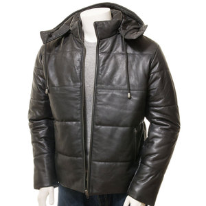 เสื้อแจ็คเก็ตหนังวัวบุหนาสำหรับผู้ชาย เสื้อกันหนาวแฟชั่นสตรีทแวร์บุหนังวัวอย่างดีสำหรับฤดูหนาว - Product Image 3
