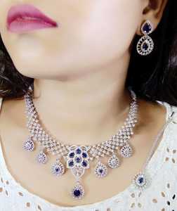 Nupcial AD Conjunto de joyas de latón de calidad premium Brillo elegante y estilo clásico atemporal para compra a granel - Product Image 5