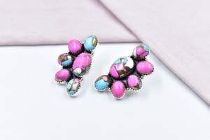 Pendientes de gota de plata esterlina hechos a mano de algodón Candy Dahlia para mujer dulce Pastel joyería regalo para niñas - Product Image 4