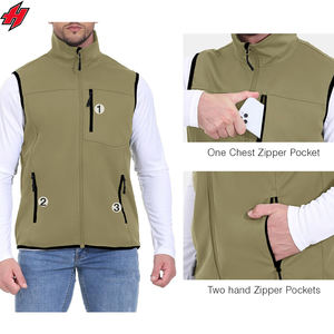 Chaleco Softshell sostenible ecológico informal inteligente de alta calidad para hombre, chaleco de invierno Unisex, chaqueta sin mangas para hombre, invierno al aire libre - Product Image 3