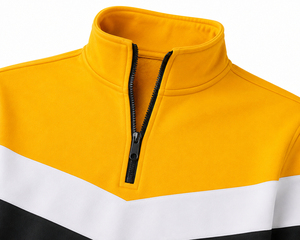 New Best <b>Men's</b> 100% Cotton Color Blocking <b>Half</b> <b>Zip</b> Streetwear <b>Sweatshirt</b> Regular Fit Stand Collar Casual Knitted Winter OEM - Product Image 5