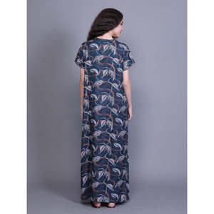 Camisón con Estampado Floral Alpino, Bolsillo Lateral, Bordado en el Escote, Talla 3XL, Material Suave de Spandex, Cierre Elástico en la Cintura, Personalizado ODM OEM - Product Image 5