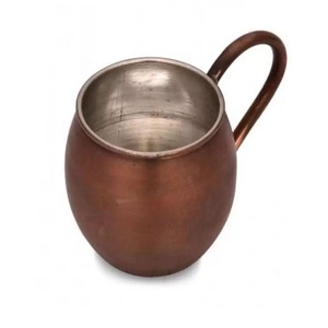 Taza de Moscow Mule de cobre turco, aspecto antiguo, vidrio, 500 ml, Color cobre - Product Image 6