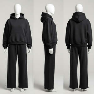 Cotton Polyester Sportswear Tracksuit Wholesale Custom Tracksuit for <b>Mens</b> Oversized Hoodie and Baggy <b>Pants</b> Sweatsuits - Product Image 2