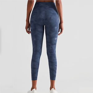 Leggings de yoga taille haute tie-dye, longueur intégrale, extensibles dans quatre directions, en spandex et polyester, pantalon de fitness pour femme, motif dégradé de couleur - Product Image 2