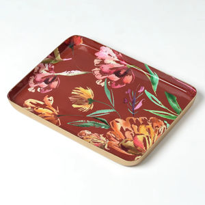 Plateau de service en bois émaillé de haute qualité pour la cuisine, la table à manger, l'utilisation alimentaire - Product Image 1