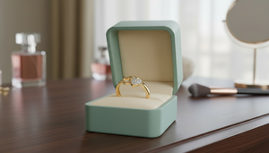 แหวนเพชรรูปหัวใจทองคำ 14K สำหรับผู้หญิง - Product Image 6