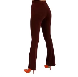 Femmes décontracté solide respirant coton mélangé pantalon pantalon nouveau haut pleine longueur droite conception taille élastique pour le printemps - Product Image 2