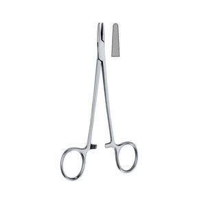Portaagujas Manual Baumgartner de 14 cm de Acero Inoxidable con Insertos de Carburo de Tungsteno, Juego de Instrumentos Quirúrgicos Reutilizables Hosanna Surgical - Product Image 1