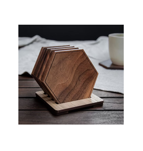 Posavasos de madera exquisito con un estilo de embalaje personalizado único con posavasos de soporte exigentes a la venta - Product Image 4