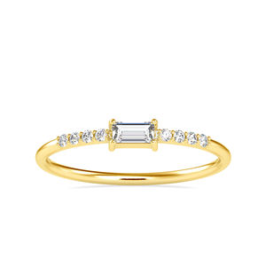 Bague de fiançailles minimaliste en or massif 14K et 18K pour filles et femmes. - Product Image 6