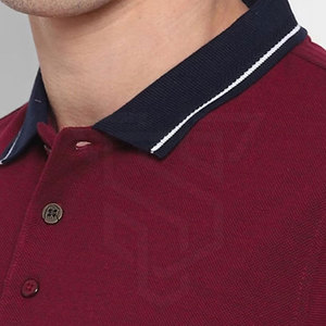 Polo pour homme de qualité supérieure, coupe ajustée, respirant, personnalisable, en coton/fibre de bambou, motif uni - Product Image 3