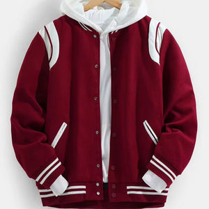 Chaqueta Varsity Formal Moderna de Alta Calidad con Cuello Alto y Logotipo Frontal, Transpirable e Impermeable - Product Image 1