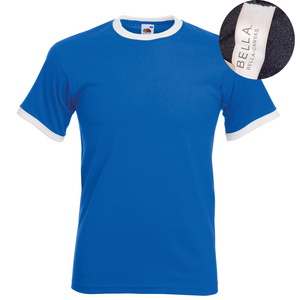 Camiseta unisex de tres mezclas con logotipo personalizado Bella Canvas Ringer Heavyweight Crew Neck Shirt con estampado gráfico Ringer T Shirt Men - Product Image 3