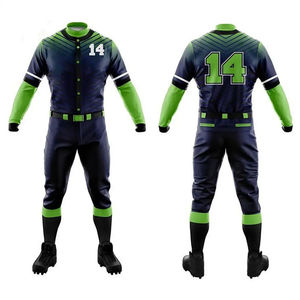Uniforme de baseball personnalisé ODM OEM de haute qualité en gros 100% maillots imprimés à rayures en polyester - Product Image 2