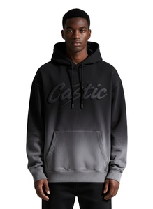 Custom Sun Faded Zip Up Hoodie Heavyweight French Terry 100% Cotton Oversized Vintage Acid Wash Distressed Streetwear Men - Product Image 1