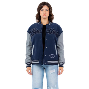 Nueva chaqueta de cuero Real personalizada de último diseño para hombres y mujeres Letterman chaqueta universitaria con letras bordadas personalizables - Product Image 1