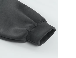 Sudadera con capucha OEM de alta calidad para mujer, cuello redondo, manga larga, hombro caído, sudadera bordada, cremallera, tejido de invierno personalizado - Product Image 4