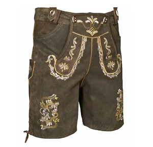 Traje de Festival Bávaro, Lederhosen para el Oktoberfest, Lederhosen Alemanes, Pantalones Cortos Trachten para Hombre - Product Image 2