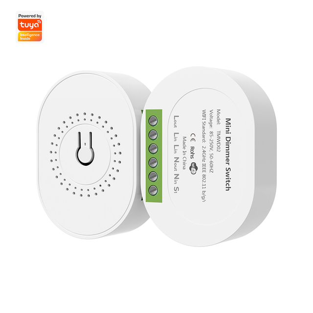 Smart Life DIY Mini WiFi Dimmer Switch Smart LED Light Module Remote Control ABS Material Easy Installation Compatible Alexa