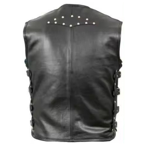 Chaleco de Motociclista de Cuero de Alta Calidad, Impermeable, Cortavientos y Transpirable, con Cuello de Piel de Oveja Genuina, Premium para Mujer - Product Image 2