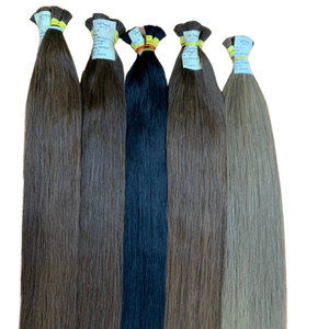 Cabello Remy 100% vietnamita, varios colores, cabello ruso a granel, extremos gruesos de doble estiramiento, venta al por mayor - Product Image 1