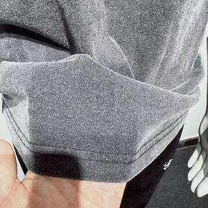 230 grammes de coton pur ciré et vieilli T-shirt à col rond robuste Style de base rétro tendance pour hommes - Product Image 3