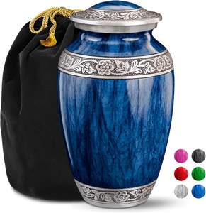 Grande urne de crémation verte de haute qualité pour adultes mémorial en émail de qualité pour les êtres chers - Product Image 2