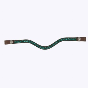 Banda Frontal para Caballo de Cuero con Cristales Brillantes, Estilo Moderno, Nueva Gama de Bandas Frontales de Cuero para Brida, Tamaños Personalizados - Product Image 2