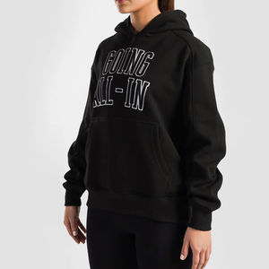 เสื้อฮู้ดผู้หญิงผ้าสแปนเด็กซ์คอตตอนพิมพ์ลายสำหรับฤดูหนาว  คอเสื้อแบบมีโลโก้สั่งทำ  ไหล่ตก  ผ้าฟลีซ  เป็นมิตรกับสิ่งแวดล้อม  ขายส่ง - Product Image 3