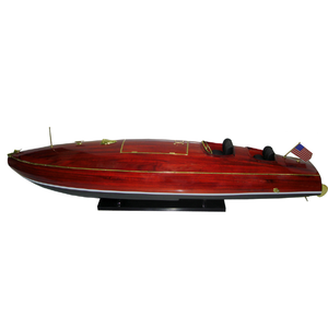 FERMETURE À GLISSIÈRE (HYDROPLANE RAPIDE) MODÈLE DE BATEAUX EN BOIS/MODÈLE D'HYDROPLANES EN BOIS CLASSIQUE/ARTISANAT FAIT À LA MAIN POUR LA DÉCORATION - Product Image 1
