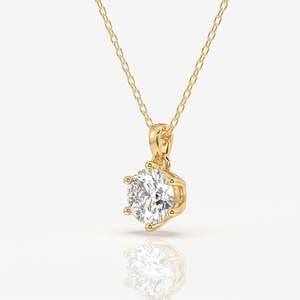 จี้ทอง 14K ประดับเพชรโมอิสซาไนต์ทรงกลมแบบหกขา สร้อยคอสุดหรู - Product Image 3