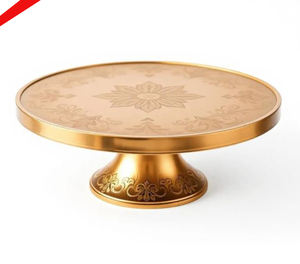 Soporte de pastel con acabado dorado de Metal de forma redonda de último diseño para boda de fiesta - Product Image 4