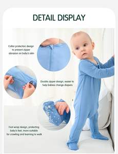 Mameluco para Bebé, Mezcla de Algodón Premium, Tela Suave y Transpirable, Ajuste Cómodo, Ropa Infantil, Estilo Europeo-Americano, Manga Larga, Tejido de Punto - Product Image 6