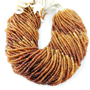 Hessonite-filamento de cuentas para hacer collares y pulseras, piedra preciosa facetada, granate, 3-4mm, hebra larga de 13 pulgadas - Product Image 3