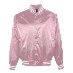 Chaqueta de satén de manga larga dorada para hombre con logotipo bordado parcheado de chenilla del equipo de baloncesto personalizado directamente de fábrica - Product Image 1