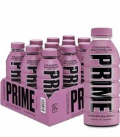 Boisson Énergisante Saine Prime Hydration Fraise Pastèque Sans Sucre Caféine 500ml Boîte Haute Teneur en Taurine Vitamines Minéraux