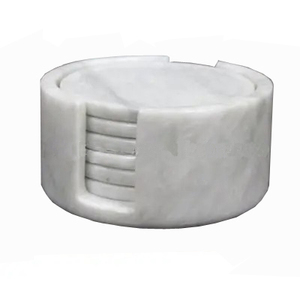 New Super Standard Quality Natural Green Stone Handcrafted Coasters Set Heat Resistant <b>Table</b> <b>Protection</b> Mat/Pad for Kitchen Use - Product Image 2