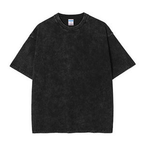 Qualité supérieure lavage à l'acide hommes été séchage rapide 100% coton T-Shirt à manches courtes 3D imprimé étiquette tissée tricoté Sublimation - Product Image 2