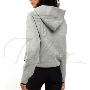 Sudadera con Capucha para Mujer, Cómoda para Uso en Exteriores, Transpirable, Ecológica, de Poliéster/Algodón, Corte Ajustado, MOQ Bajo, Alta Calidad - Product Image 2