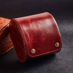 Customized Premium Quality Genuine Leather <b>Watch</b> Roll <b>Travel</b> <b>Case</b> Handmade Portable Organizer with Velvet Interior - Product Image 5