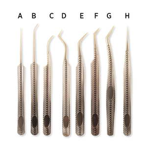 Volume Nail Art Lash Tweezer Pince Nipper Case Cleaner Applicator Extension Make Up Tools Sticker 90 Degree Eyelash Tweezers - Product Image 5