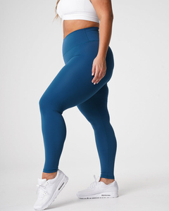 Lupin fieltro venta al por mayor personalizado azul del Pacífico firma Leggings suave sedoso mantecoso cintura alta ropa activa moda gimnasio Leggings mujeres - Product Image 3