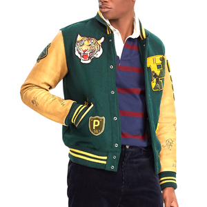 Veste d'hiver en gros Top vente en ligne Meilleur prix Veste Lettermen Service OEM Veste Lettermen quantité minimale de commande bas teint uni - Product Image 3