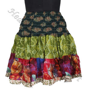 Gypsy indien Patchwork Mini Rara Hippy Boho Festival jupe Boho élégant MS090 Patch coton Mini Sexy jupe pour l'été porter - Product Image 4