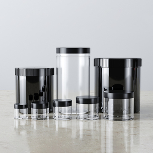 Bote vacío de 10ml, 1oz, 2oz, 4oz, 8oz, 16oz, para polvo de inmersión de uñas, transparente, acrílico, envase de plástico para esmalte uv - Product Image 1