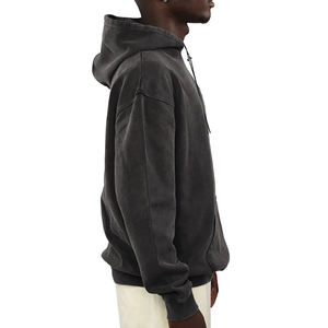 2024 Men's 100% Cotton <b>Hoodies</b> High Quality Top Selling New Style <b>Plain</b> Dyed for Winter - Product Image 4