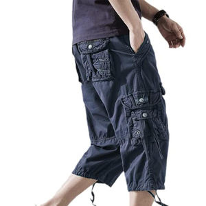 Conçu sur mesure 100% coton hommes été décontracté Shorts taille 6XL Fitness Cargo Style solide motif formel respirant séchage rapide - Product Image 3