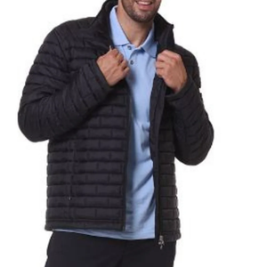 Men's Windproof Waterproof Winter <b>Jacket</b> <b>Quilted</b> Padding Breathable Knitted Fabric Plus Size Zipper Fashionable Outerwear - Product Image 4